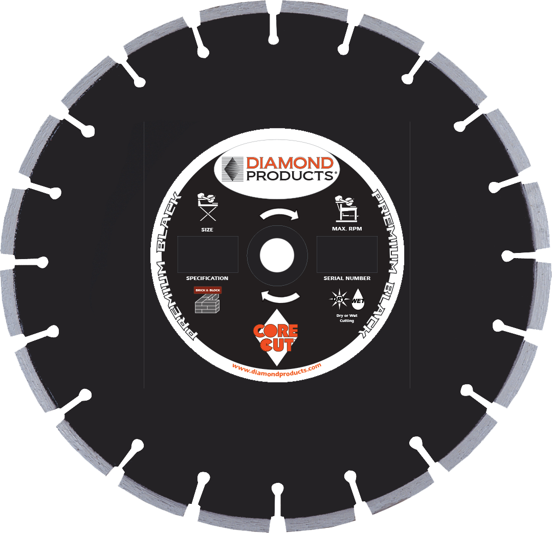 Premium Black Cured Concrete Diamond Blades – Diamond Blade Supply